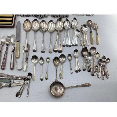 28 - Collection of silver plated and white metal items