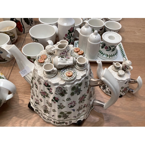 330 - Large collection of Portmerion ceramic items to include tea pots, coffee pots and large bowls