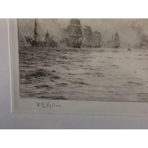 420 - Three William Lionel Wyllie RA RI RE (1851-93) Etchings, each signed in pencil lower left, depicting... 