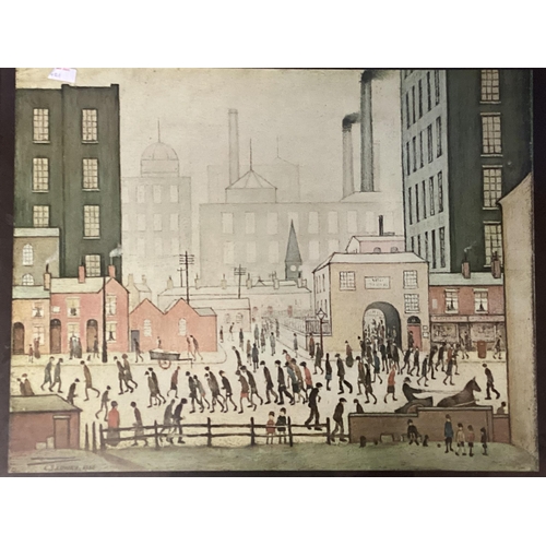 421 - Six glazed and framed L S Lowry Prints, various sizes