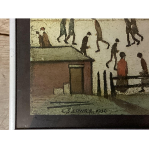 421 - Six glazed and framed L S Lowry Prints, various sizes