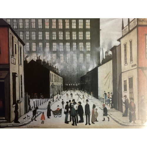 421 - Six glazed and framed L S Lowry Prints, various sizes