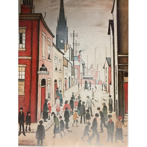 421 - Six glazed and framed L S Lowry Prints, various sizes