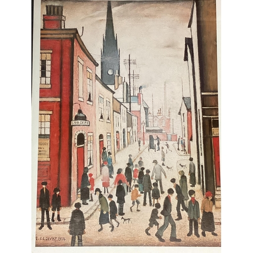 421 - Six glazed and framed L S Lowry Prints, various sizes