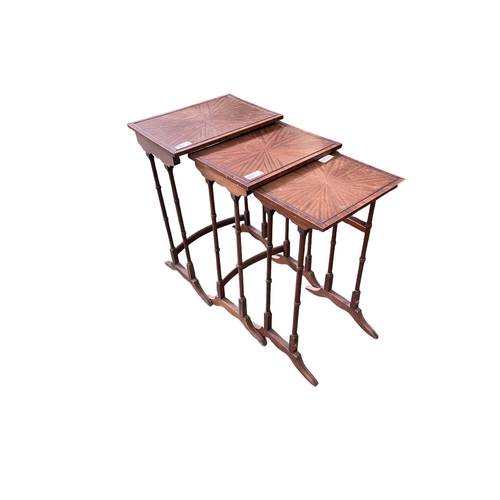 428 - A collection of furniture to include a nest of 3 tables,  flip top table, a Pembroke drop leaf table... 