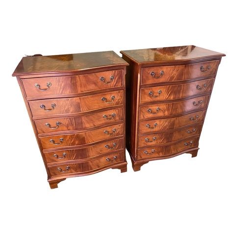 618 - Pair of modern reproduction small chest of drawers 76cm w x 47cm d x 110cm h