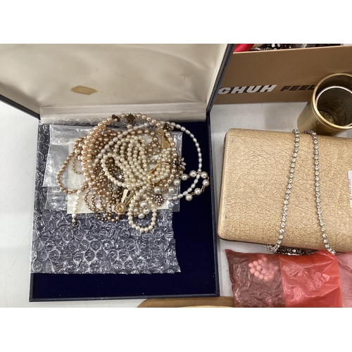 64 - Large collection of costume jewellery and high street fashion watches