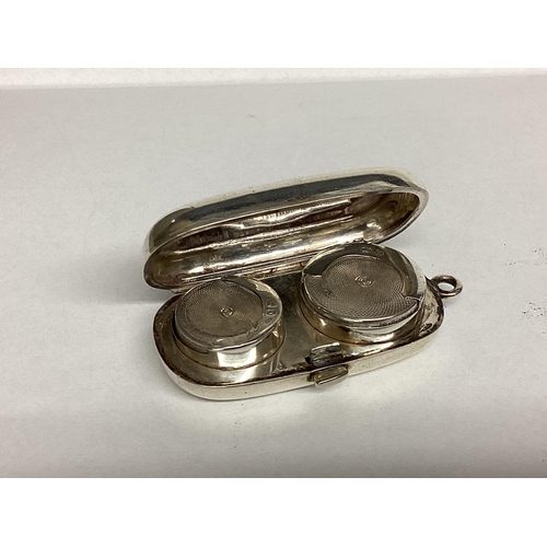 7 - A Sterling Silver Georgian Pocket snuff together with a sterling vesta case and sovereign case. Vari... 