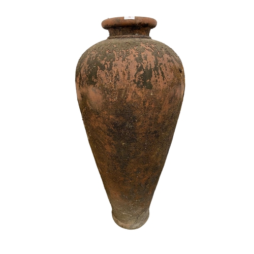 76 - A large terracotta urn, approx. 100cm H, some wear