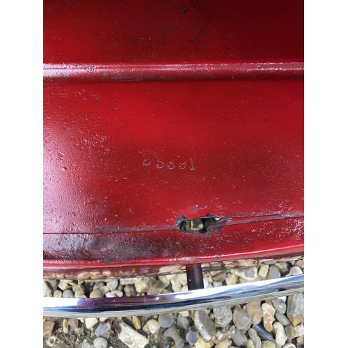 89 - An original Austin J40 Pedal Car, finished in red with chrome fixtures and fittings, complete with h... 