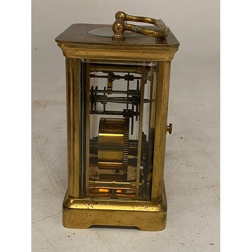 236 - A good quality late C19th/early C20th French gilt metal carriage clock