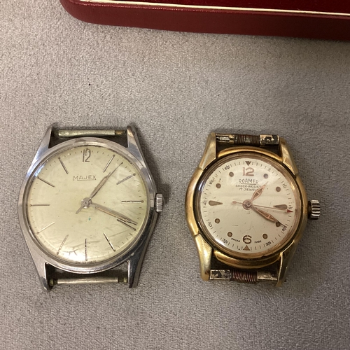 290 - A collection of vintage gents` wristwatches, A Garrard 17 Jewel Incabloc, an Aristo Automatic, An In... 