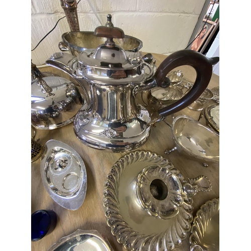 144 - A collection of silver plated wares (quantity)