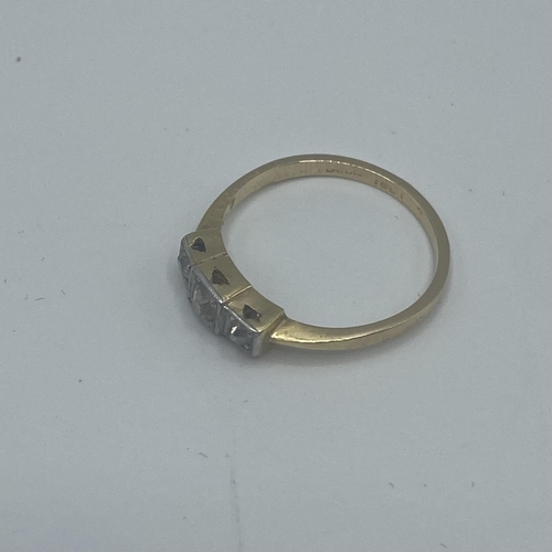 38 - An 18ct gold 8 stone diamonds ring size L 2.00g