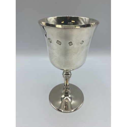 57 - A sterling silver goblet by CJ Vander London 1974 324g from Assay office Chairman Birmingham Goldsmi... 