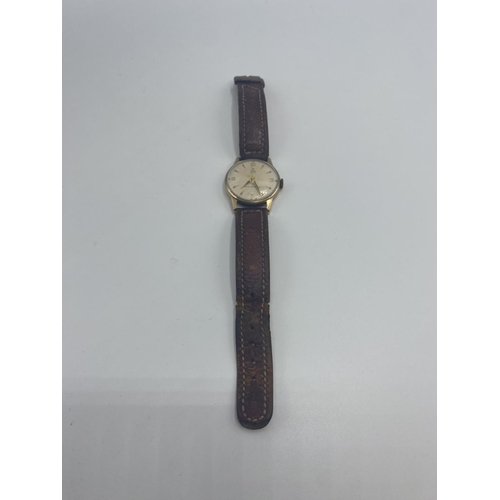 81 - A 9ct gold cased Rolex Tudor Royal Automatic Wristwatch Currently running. 31mm case on original lea... 