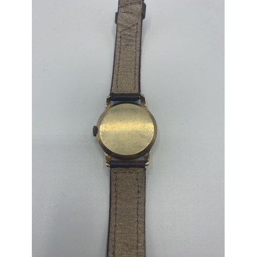 81 - A 9ct gold cased Rolex Tudor Royal Automatic Wristwatch Currently running. 31mm case on original lea... 