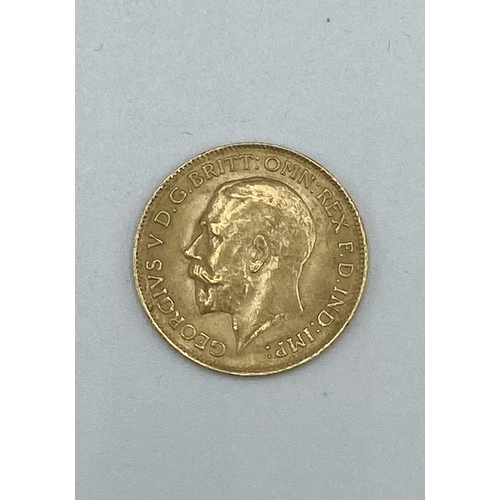 88 - A 1914 gold half sovereign. 4.0g.