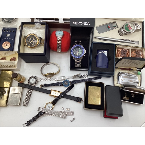 25 - Collection of costume jewellery and fashion and high street Gents and ladies wrist watches, to inclu... 