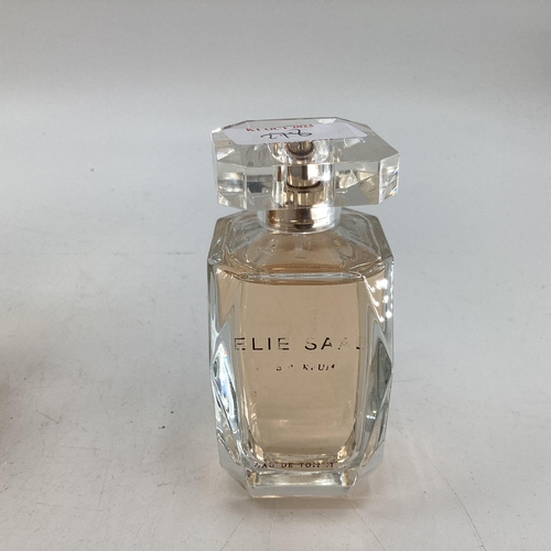 Two shop display perfume Factice bottles, Hermes, Venezia and a