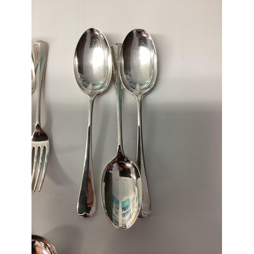 3 - A Sterling silver flatware service (110 pieces), approx 192ozt, initials FBD