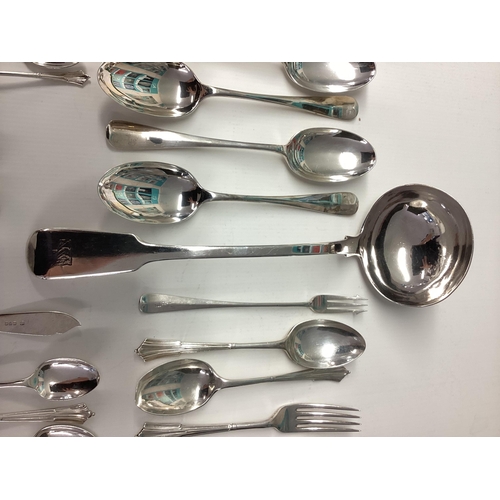 4 - A collection of Sterling silver flatware approx 47 ozt (35 pieces)