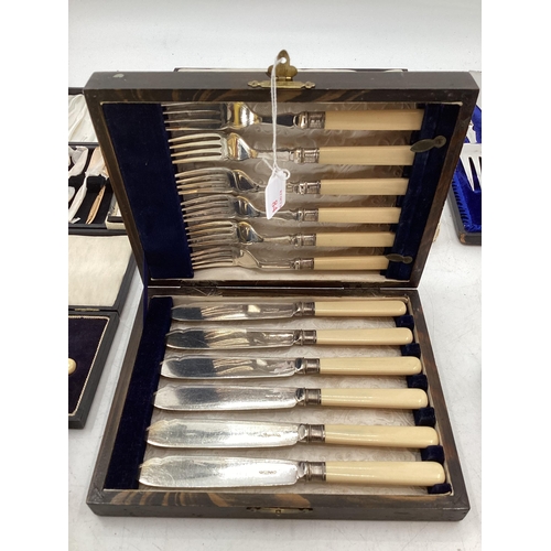 84 - A collection of silver plate (flatware etc).