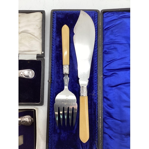 84 - A collection of silver plate (flatware etc).