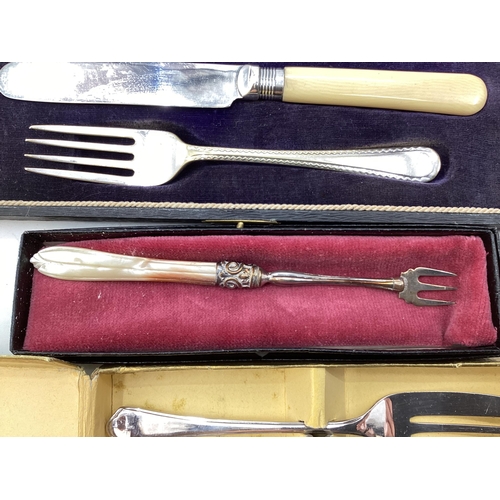 84 - A collection of silver plate (flatware etc).