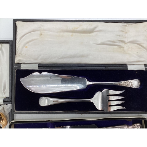 84 - A collection of silver plate (flatware etc).