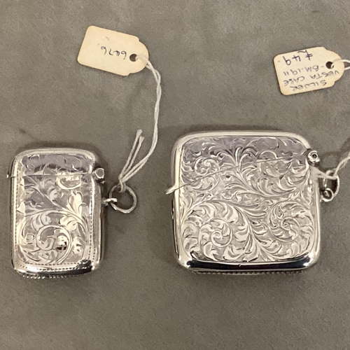 16 - Three sterling silver vesta cases, various dates and makers 72.5g