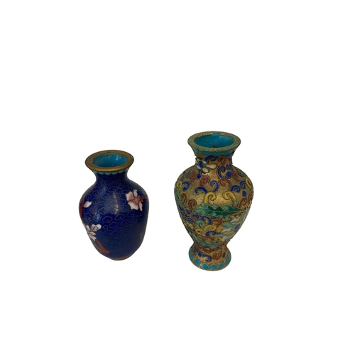 197 - A set of eight miniature cloisonne bottles, in presentation box