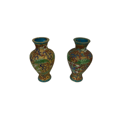 197 - A set of eight miniature cloisonne bottles, in presentation box