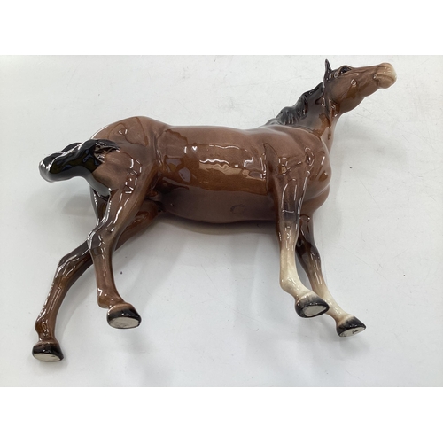 224 - A collection of Beswick Horses, together with a Beswick Donkey and a small Blanc De Chine model of a... 