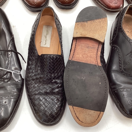 268 - A quantity of Gents leather shoes, sizes 8, 9 , 11, and two ties