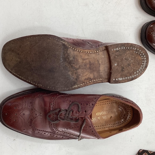 268 - A quantity of Gents leather shoes, sizes 8, 9 , 11, and two ties