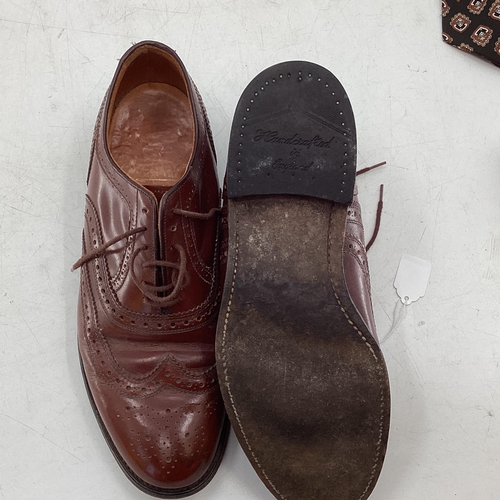 268 - A quantity of Gents leather shoes, sizes 8, 9 , 11, and two ties