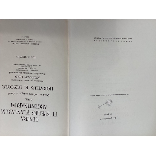 399 - Morans R Descole, Genera Et Species Plantarum Argentarum, in 3 volumes, Kraft LTA, Buenos Airies 194... 