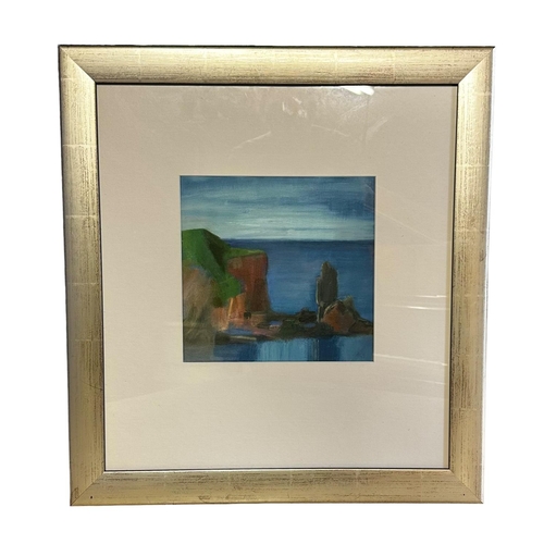 448 - ANNIE GUNNINS, 1999, Bartham Long stone, 22cm x 23.5cm , framed and glazed, label verso