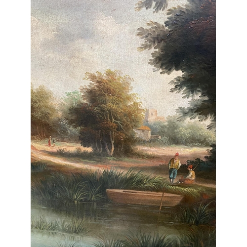 469 - ALLESSANDRO MAFFEI CIRCA 1790-1859, Italian, Oil on canvas, Country River Scene, signed lower right,... 