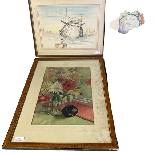 491 - A quantity of various pictures and prints, including floral prints and studies, etc, some with much ... 