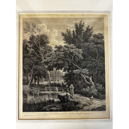 511 - A set of four black and gilt framed and glazed lithographs 