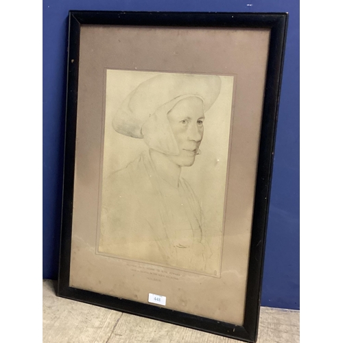 1057 - framed and glazed print of a half portrait of a nurse, title to mount 'Windsor Castle Series', 'Moth... 