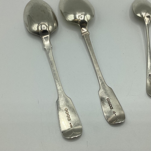 23 - A collection of sterling silver flatware together with a silver tea strainer. 363g.