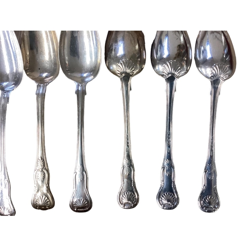 57 - A collection of sterling silver flatware and cutlery. Mainly in the Kings Pattern. Approx 107ozt. KN... 