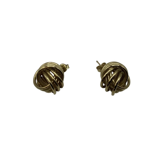 83 - A pair of 9ct gold knot earrings, 4.0grams