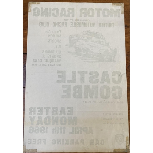 159 - BARC Motor Racing original poster, organised by the British Automobile Racing Club, Events for Saloo... 