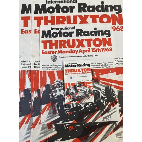 161 - Three original BARC posters and an original official programme, Thruxton International Motor Racing,... 