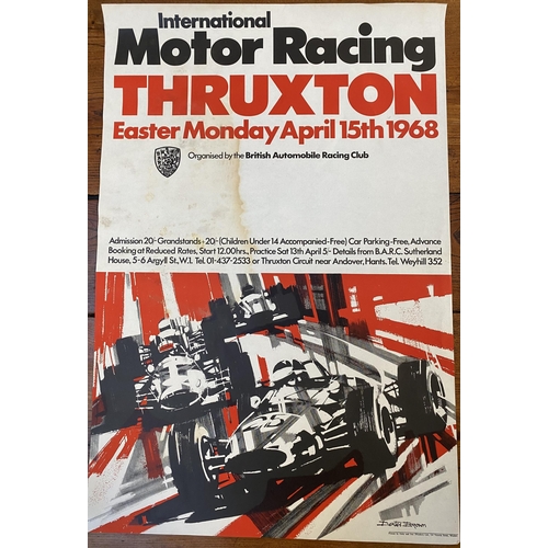 161 - Three original BARC posters and an original official programme, Thruxton International Motor Racing,... 