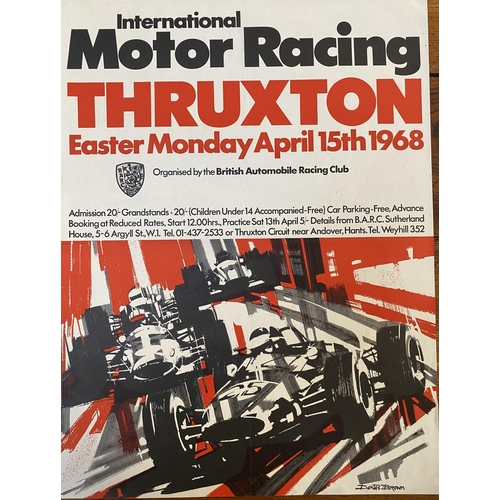 161 - Three original BARC posters and an original official programme, Thruxton International Motor Racing,... 